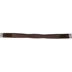 Huntley Equestrian Sedgwick Leather Fancy Stitched Padded Leather Contour Shaped Girth, Havana, 38-in