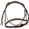 Show in main carousel: Huntley Equestrian Sedgwick Leather Fancy Stitched Horse Bridle & Reins with Clip Cheek Pieces, Brown, Cob slide 6 of 6