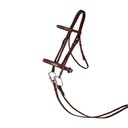 Huntley Equestrian Fancy Stitched Schooling Hunter Horse Bridle with Reins, Brown, Full