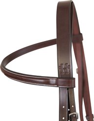 Huntley Equestrian Sedgwick Fancy Stitched Horse Bridle with Reins, Havana, Cob slide 2 of 7