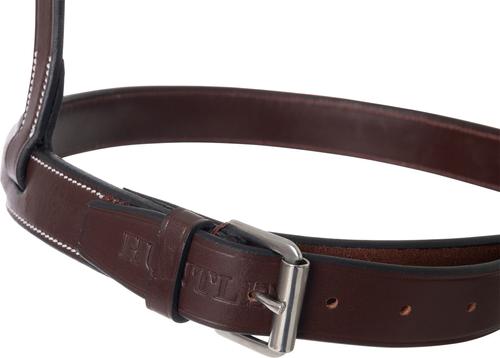 Show full view: Huntley Equestrian Fancy Stitched Raised Crank Noseband, Australian Nut, Full slide 4 of 6