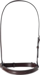 Huntley Equestrian Fancy Stitched Raised Chain Horse Crank Noseband, Australian Nut, Cob