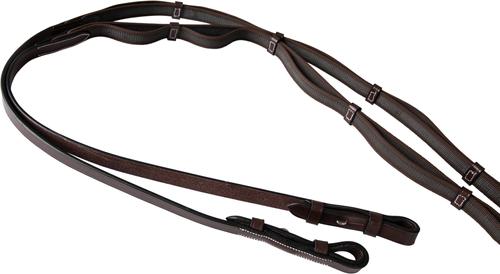 Show full view: Huntley Equestrian Double Layer Web Grip Horse Reins, Australian Nut, Cob slide 7 of 8