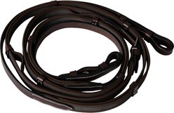 Huntley Equestrian Double Layer Web Grip Horse Reins, Australian Nut, Cob