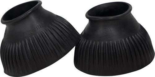 Show full view: Grand Prix Italian Pull On Rubber Horse Bell Boots, Black, Large slide 2 of 6