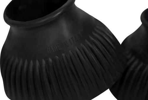 Show full view: Grand Prix Italian Pull On Rubber Horse Bell Boots, Black, Large slide 3 of 6