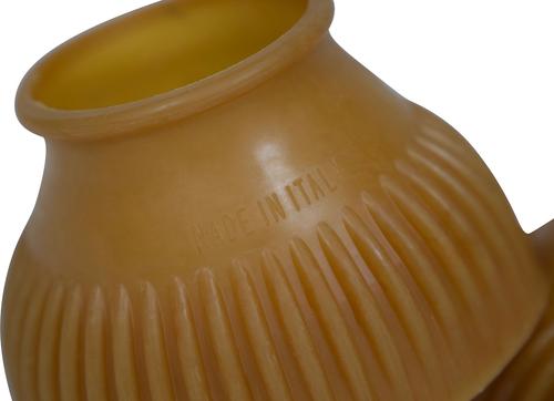 Show full view: Grand Prix Italian Pull On Rubber Horse Bell Boots, Brown, Small slide 3 of 6