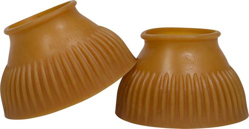 Show full view: Grand Prix Italian Pull On Rubber Horse Bell Boots, Brown, Small slide 2 of 6