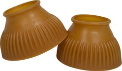 Grand Prix Italian Pull On Rubber Horse Bell Boots, Brown, XX-Large