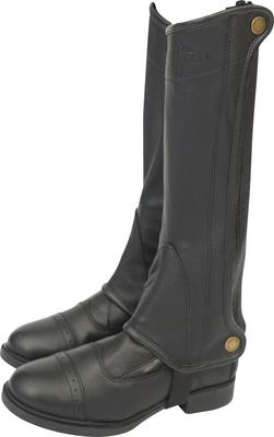 Show full view: Grand Prix Elite Leather Kids Half Chaps, Black, Large slide 2 of 9