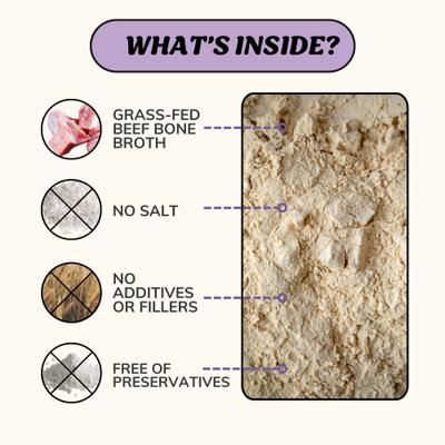 Show full view: Fido's Bone Broth Simply Grass-Fed Beef Bone Broth Powdered Dog Food Topper, 7-oz jar slide 4 of 10