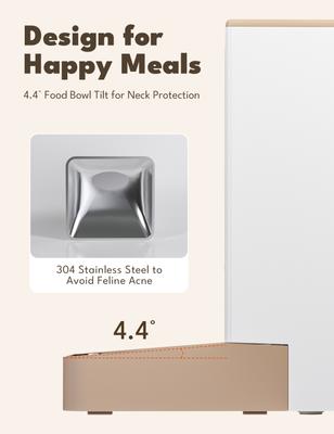 Show full view: PetSnowy SNOW+ Automatic Cat Feeder, 16.9-cup, Cream slide 8 of 8