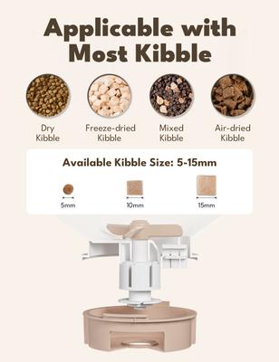 Show full view: PetSnowy SNOW+ Automatic Cat Feeder, 16.9-cup, Cream slide 7 of 8