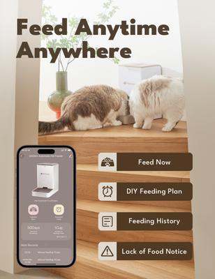 Show full view: PetSnowy SNOW+ Automatic Cat Feeder, 16.9-cup, Cream slide 6 of 8