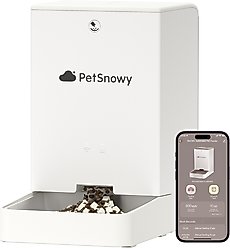 PetSnowy SNOW+ Automatic Cat Feeder, 16.9-cup, Cream