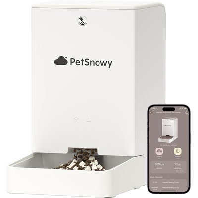 PetSnowy PetSnowy SNOW+ Automatic Cat Feeder, 16.9-cup, Cream