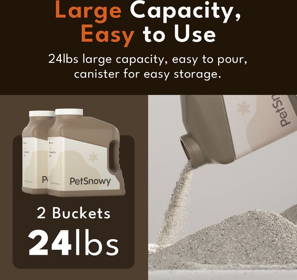 PetSnowy Premium Clumping Clay Litter, 12-lb jug, 2 count