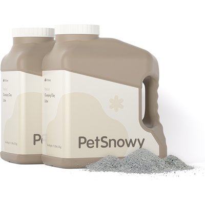 PetSnowy PetSnowy Premium Clumping Clay Litter, 12-lb jug, 2 count