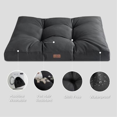 Show full view: Bedsure Waterproof Oxford Fabric Crate Dog Bed, Black, X-Large slide 2 of 8