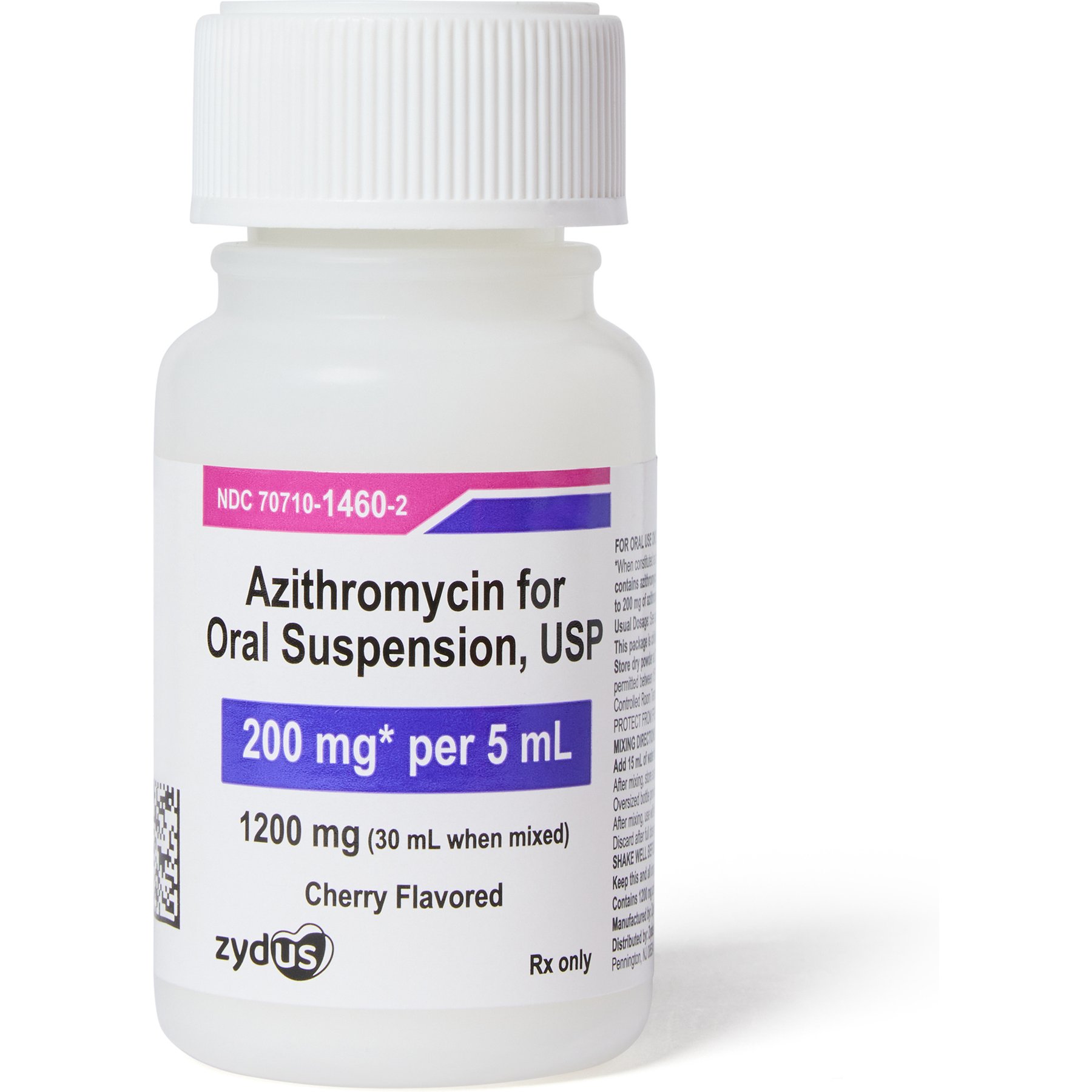Azithromycin (Generic) Flavored Powder for Oral Suspension, 200 mg/5 mL, 30-mL bottle