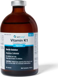 Vitamin K1 (Generic) Injectable for Dog, Cats & Horses, 10 mg/mL, 100-mL