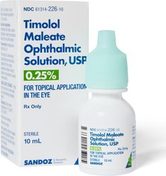 Timolol Maleate (Generic) Ophthalmic Solution 0.25%, 10-mL