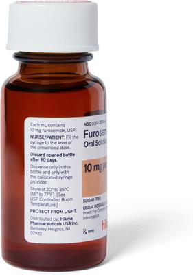 Show full view: Furosemide (Generic) Oral Solution for Dogs, 10 mg/mL, 60-cc slide 8 of 10