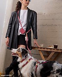 Sunny Tails Snap Dog Treat Pouch, Mulberry Burgundy slide 2 of 6