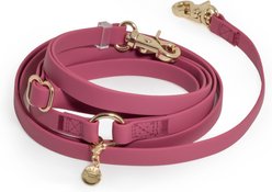 Sunny Tails 4-in-1 Convertible Hands Free Cloud Dog Leash, 8.5-ft long, 5/8-in wide, Mulberry Burgundy