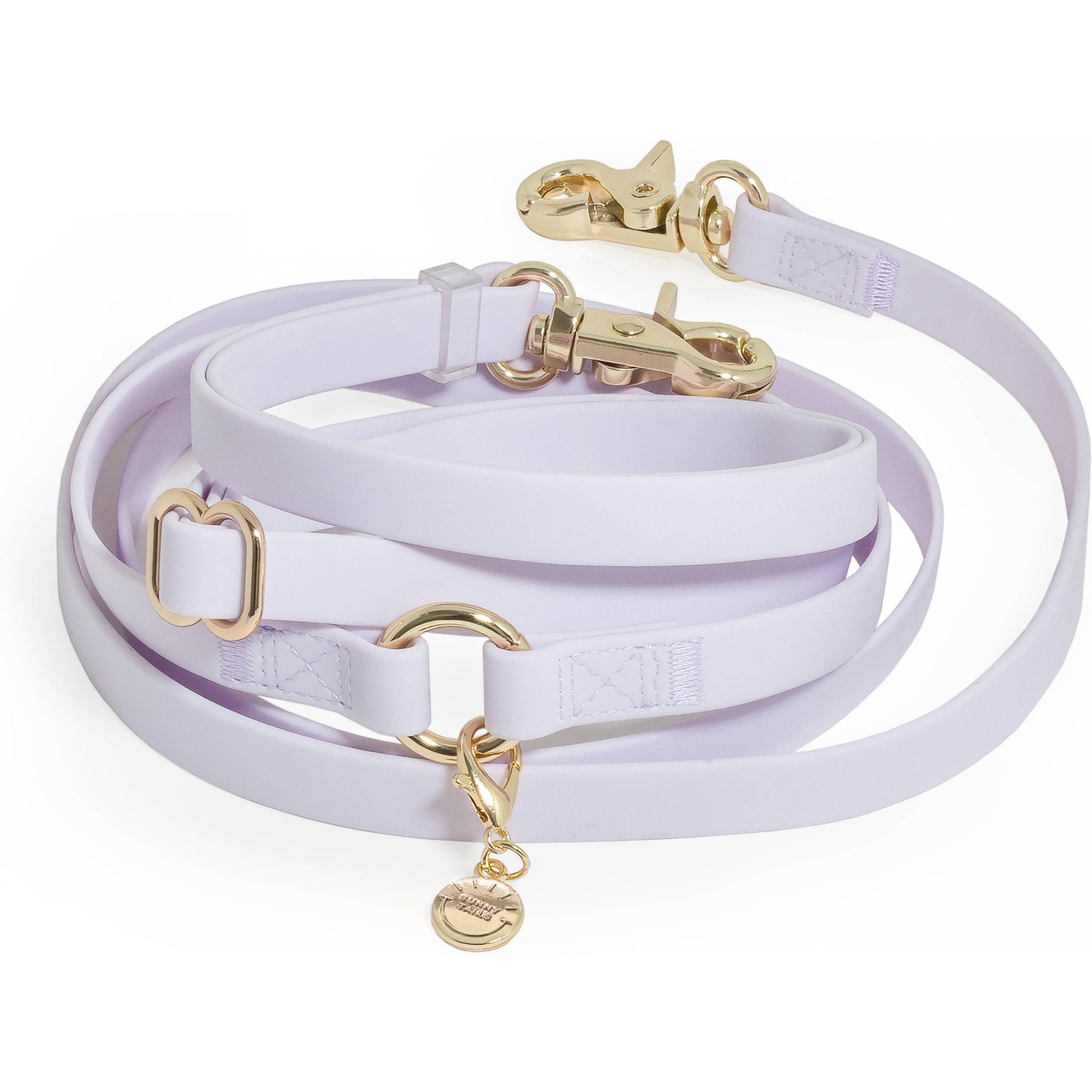 Sunny Tails 4-in-1 Convertible Hands Free Cloud Dog Leash, 8-ft long, 3/4-in wide, Lavender Haze