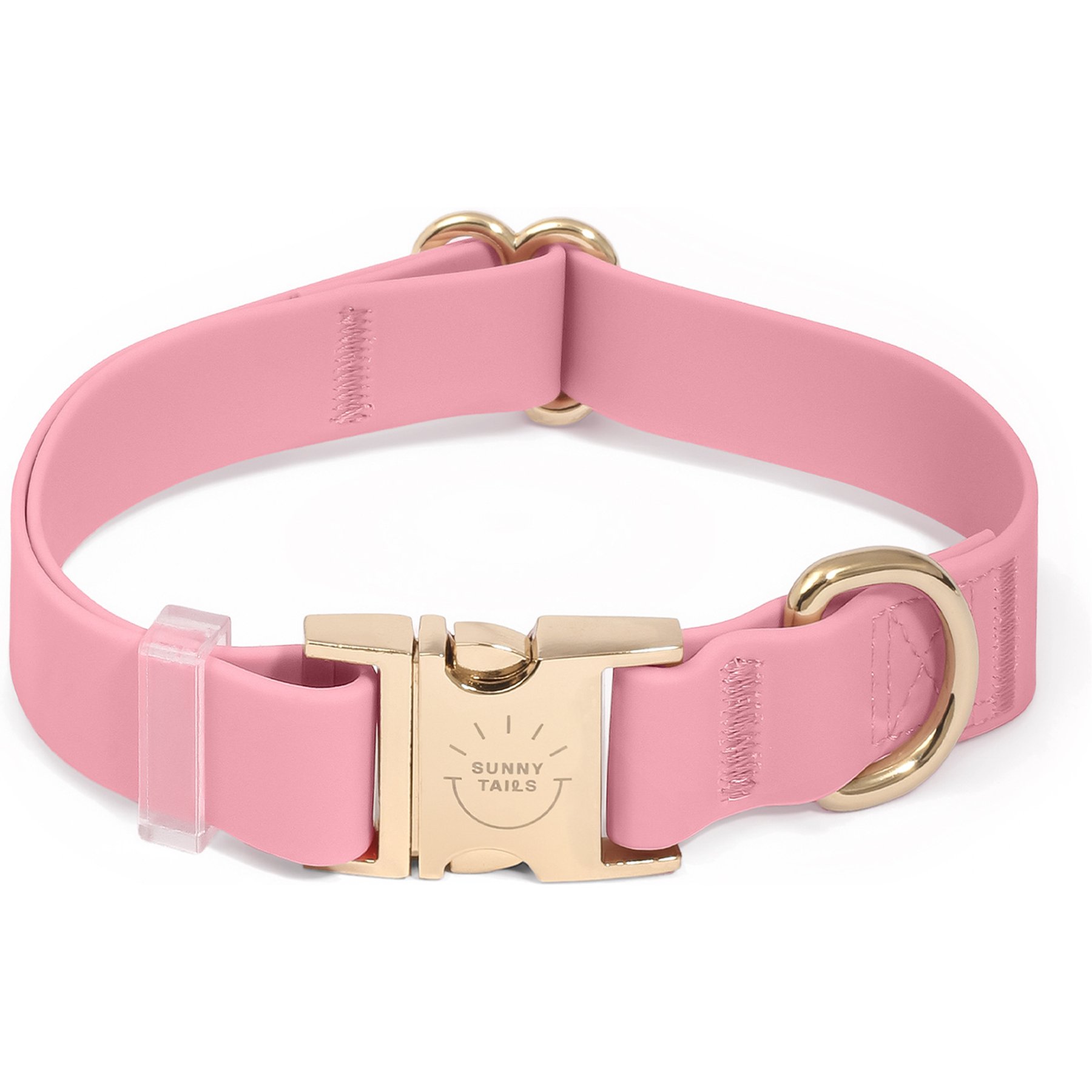 Sunny Tails Cloud Waterproof Dog Collar, Perfect Pink, Small: 8 to 12-in neck, 5/8-in wide