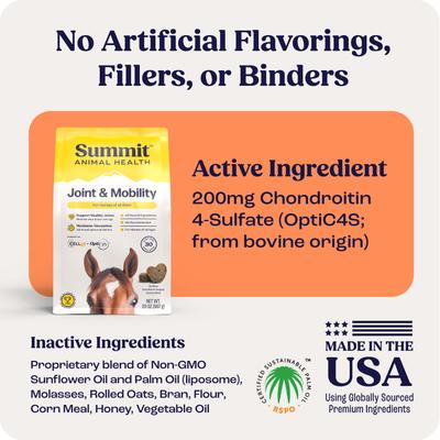 Show full view: Summit Animal Health Joint & Mobility Bites Horse Supplement, 30 count slide 4 of 8