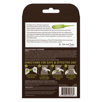 Show full view: Earth Animal Apothecary Natural Flea & Tick Herbal Spot Treatment for Dogs & Puppies, 0-15 lbs, 3 doses (3-mos. supply) slide 2 of 7