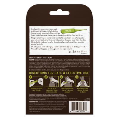 Show full view: Earth Animal Apothecary Natural Flea & Tick Herbal Spot Treatment for Cats, 3 doses (3-mos. supply) slide 2 of 7