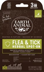 Earth Animal Apothecary Natural Flea & Tick Herbal Spot Treatment for Cats, 3 doses (3-mos. supply)