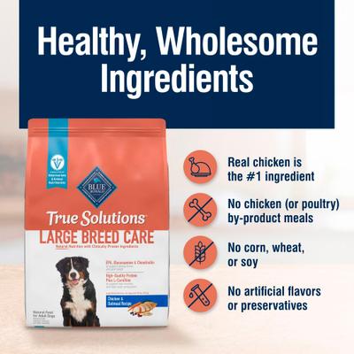 Show full view: Blue Buffalo True Solutions Large Breed Care Formula Adult Dry Dog Food, 24-lb bag slide 6 of 12