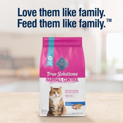 Show full view: Blue Buffalo True Solutions Hairball Control Chicken Adult Natural Dry Cat Food, 11-lb bag slide 9 of 12