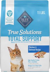 Blue Buffalo True Solutions Total Support Natural Indoor Cat Formula Adult Dry Cat Food, 11-lb bag