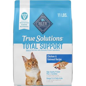 Blue Buffalo True Solutions Total Support Natural Indoor Cat Formula Adult Dry Cat Food, 11-lb bag