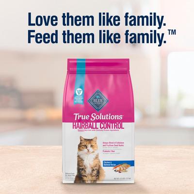 Show full view: Blue Buffalo True Solutions Hairball Control Chicken Adult Natural Dry Cat Food, 3.5-lb bag slide 9 of 12