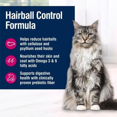 Show full view: Blue Buffalo True Solutions Hairball Control Chicken Adult Natural Dry Cat Food, 3.5-lb bag slide 4 of 12