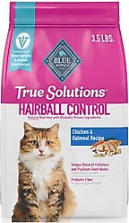 Blue Buffalo True Solutions Hairball Control Chicken Adult Natural Dry Cat Food, 3.5-lb bag