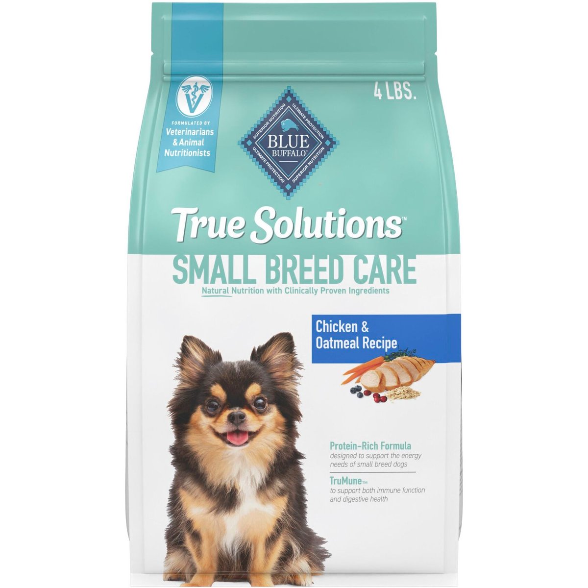 Blue Buffalo True Solutions Small Breed Care Formula Adult Dry Dog Food, 4-lb bag