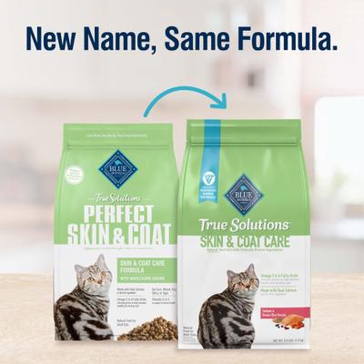 Show full view: Blue Buffalo True Solutions Perfect Skin & Coat Natural Salmon Adult Dry Cat Food, 22-lb bundle  slide 3 of 13