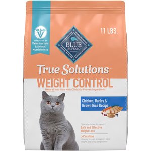 Blue Buffalo True Solutions Natural Weight Control Chicken Adult Dry Cat Food, 11-lb bag
