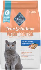 Blue Buffalo True Solutions Natural Weight Control Chicken Adult Dry Cat Food, 3.5-lb bag