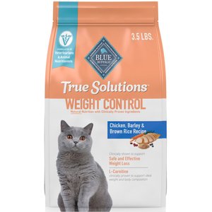 Blue Buffalo True Solutions Natural Weight Control Chicken Adult Dry Cat Food, 3.5-lb bag