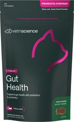 VetriScience Probiotic Everyday Duck Flavored Soft Chews Digestive Supplement for Cats, 60 count