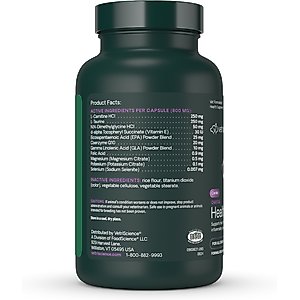 VetriScience Cardio Strength Capsules Heart Supplement for Cats & Dogs, 90 count