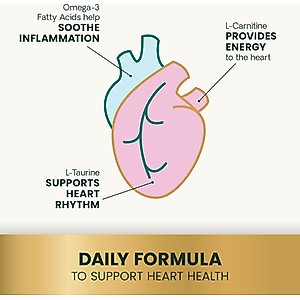 VetriScience Cardio Strength Capsules Heart Supplement for Cats & Dogs, 90 count